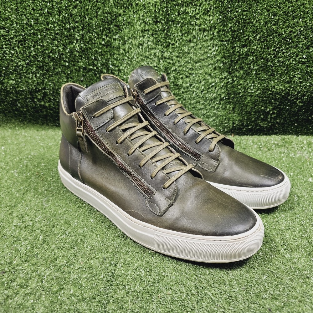 Untamed Street Soho Forest Green Patina High Sneakers Mens Size‎ 45 US 12